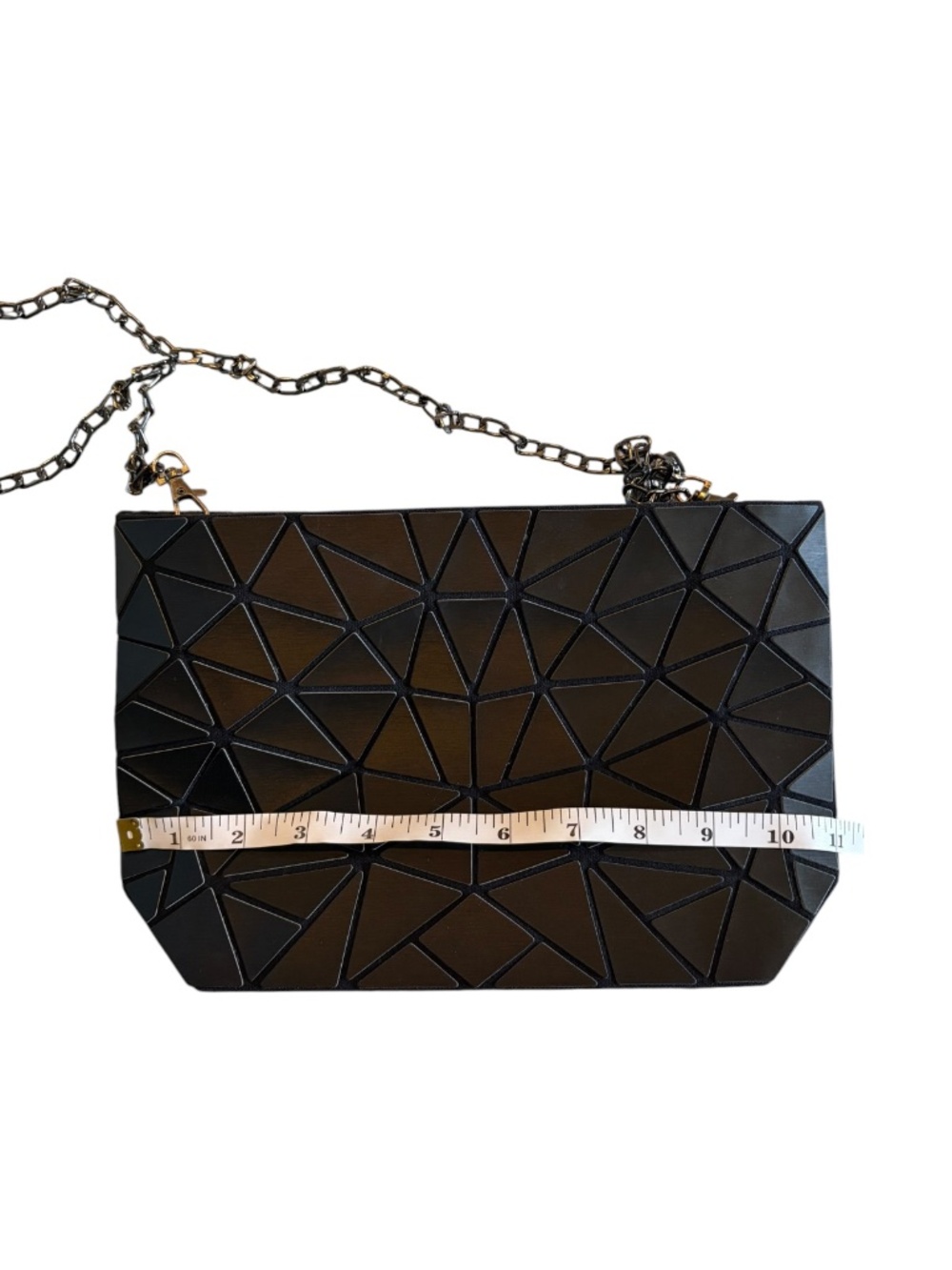 Patrizia Luca Black Geometric Crossbody Bag Convertible Clutch - Picture 8 of 9